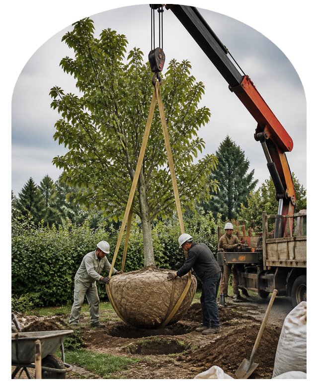 Посадка крупномеров под ключ на вашем участке в Ухте
